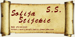 Sofija Stijepić vizit kartica